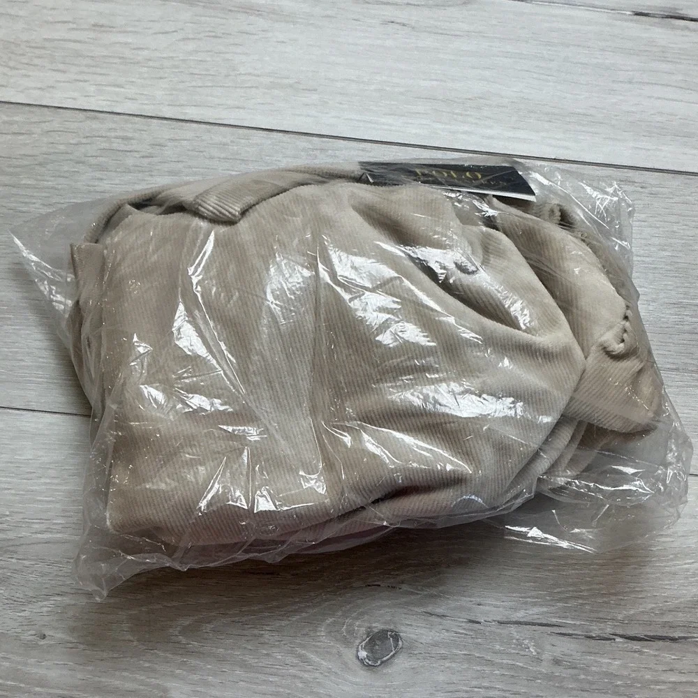 Polo Ralph Lauren Velour Corduroy Polo Shirt‎ Grey XL New With Tags